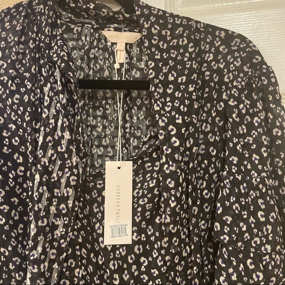 Rebecca Taylor cheetah print ruffle dress - Picture 3 of 7